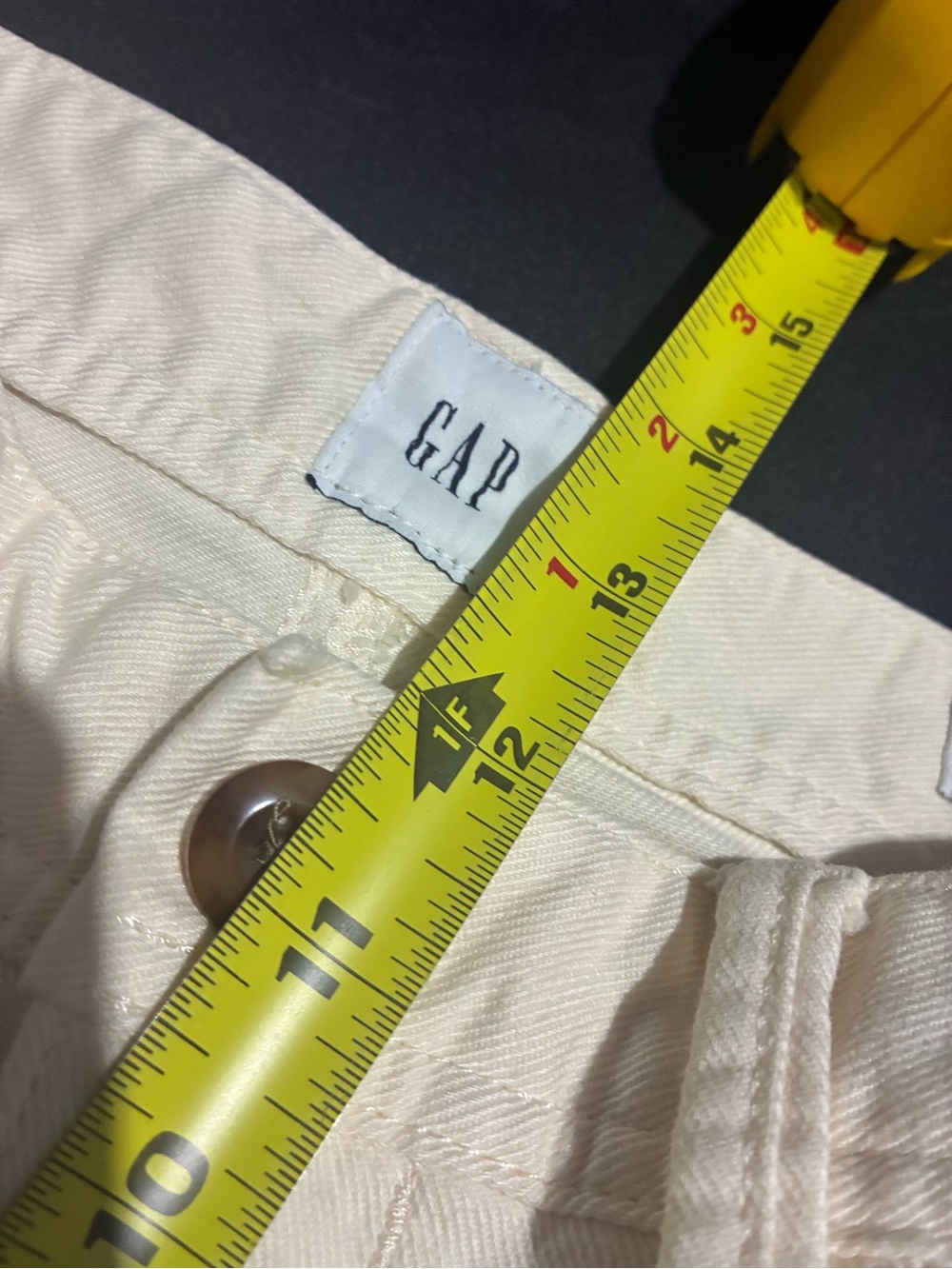 GAP Off-White High-Rise Wide Leg Crop Denim Pants Jeans Size 6 Stretch Bohemian - Picture 8 of 13